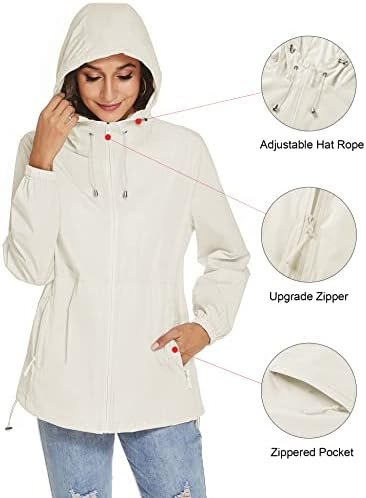 TCOT Womens Rain Jackets Waterproof Windbreaker Jackets ligh...