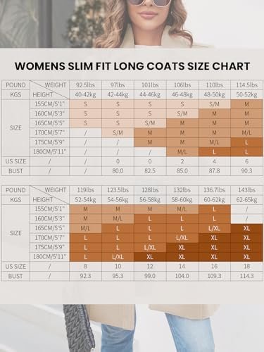 Fisoew Women's Elegant Single Breasted Coat Long Sleeve Mid ...