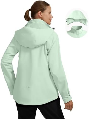 Pioneer Camp Women's Rain Jacket with Hood Waterproof Windbr...