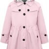Betusline Girl's Single Breasted Trench Coat Dress Coat Oute...