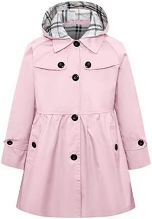 Betusline Girl's Single Breasted Trench Coat Dress Coat Oute... Betusline Girl's Single Breasted Trench Coat Dress Coat Oute...