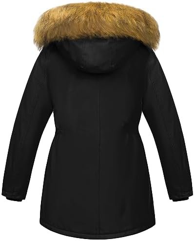 CREATMO US Girl's Sherpa Long Winter Coat Thicken Warm Parka...