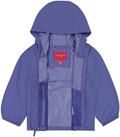 LONDON FOG Girls' Lightweight Water-Resistant Windbreaker