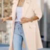 PRETTYGARDEN Women's 2025 Spring Fall Long Blazer Jackets Lo...