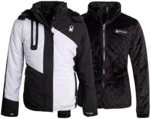 Spyder Girls' Snow Ski Jacket - 3 Looks in 1 Spyder Girls' Snow Ski Jacket - 3 Looks in 1 Inner Reversibl...