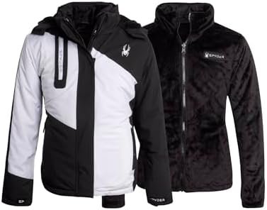 Spyder Girls' Snow Ski Jacket - 3 Looks in 1 Inner Reversibl...