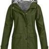 Tcremisa Women's Raincoats Waterproof Rain Jacket Lightweigh...