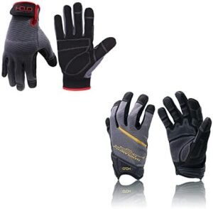 HANDLANDY Mens Work Gloves Touchscreen Flexible Breathable F... HANDLANDY Mens Work Gloves Touchscreen Flexible Breathable F...