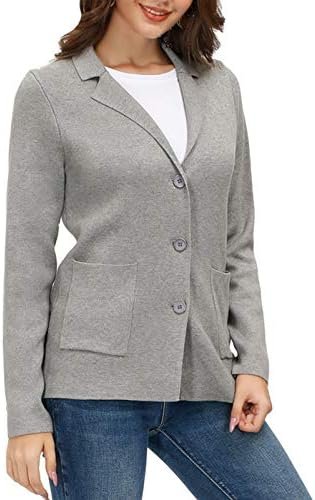 Women's Long Sleeve Casual Blazer Work Office Bussiness Jack...