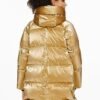 Orolay Women's Metallic Down Coat Mid-Length Puffer Jacket w...