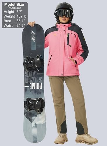 MAGCOMSEN Women's Ski Jacket Waterproof Insulated Snow Jacke...