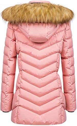 CREATMO US Women's Winter Hooded Coat Waterproof Warm Long P...