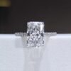 4ct Radiant Cut Moissanite Engagement Rings for Women D Colo...