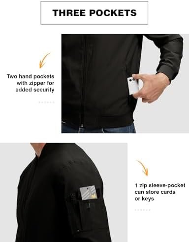 TBMPOY Men's Lightweight Bomber Jackets Light Track Jackets ...