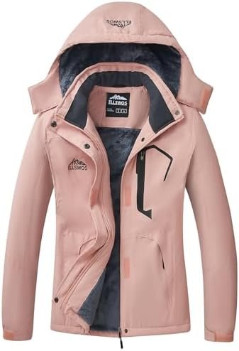 ELLSWOS Womens Winter Coats Waterproof Ski Jacket Warm Snow ...