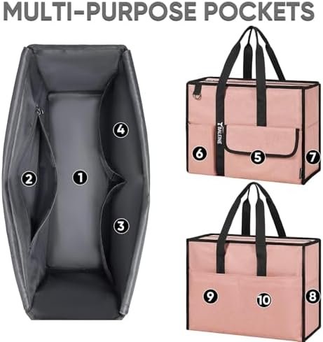 BALEINE Large Utility Tote Bag with Reinforced Bottom, Multi...