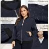 FOREYOND Plus Size Bomber Jackets for Women Zip Up Lightweig...
