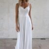Women's V Neck Spaghetti Straps Beach Wedding Dresses for Br...