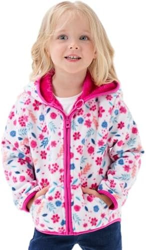 Toddler Polar Fleece Jacket Hooded Baby Boys Girls Autumn Wi...