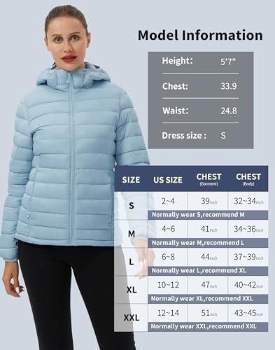 Pioneer Camp Women's Packable Puffer Jacket Winter Light Wei...