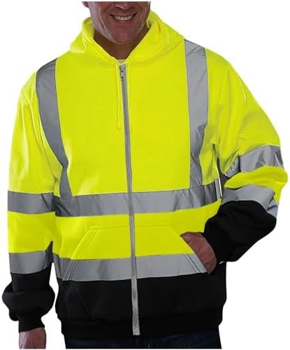 Men's High Visibility Safety Sweatshirt Class 3 Reflective S...