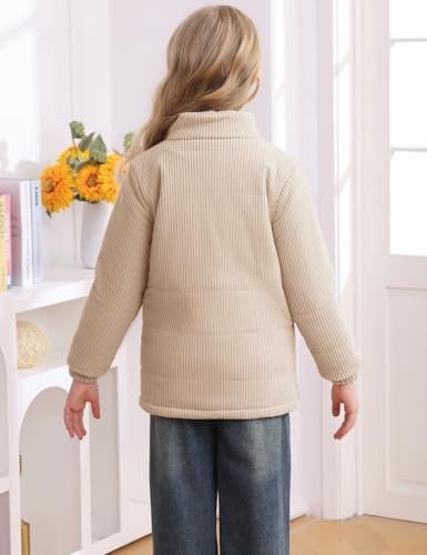 Floral Find Girls Long Sleeve Winter Jacket Coats Zip Up Sta...