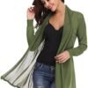 Totatuit Womens Summer Lightweight Sheer Kimono Cardigan Lon...