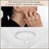 Round Moissanite or Lab Grown White Diamond Classic Solitair...