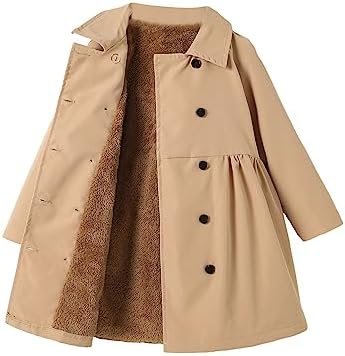 SOLY HUX Toddler Girl's Double Breasted Long Sleeve Trench C...