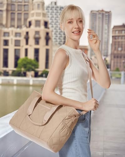 LOVEVOOK Tote Bag for Women, Quilted Puffer 15.6 Inch Laptop...