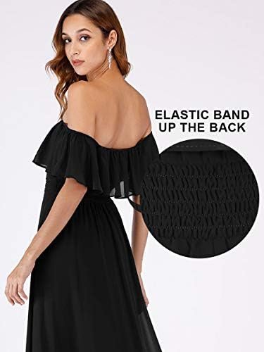Ever-Pretty Women's Elegant Off The Shoulder Side Split High...