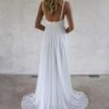 Women's V Neck Spaghetti Straps Beach Wedding Dresses for Br...