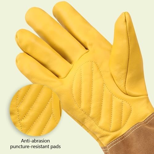 Rose Pruning Garden Gloves for Men/Women,Thorn Proof Heavy D...