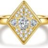 2CT/3CT Cubic Zirconia Yellow Gold Engagement Ring Round Cut...