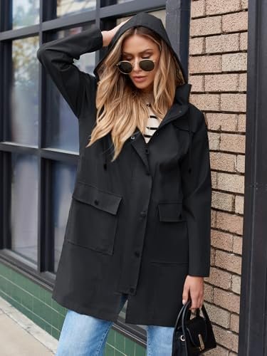 SaphiRose Women's Waterproof Rain Jacket Lightweight Raincoa...