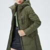 Orolay Women's Stylish Down Hooded Jacket with Two-Way Zippe...