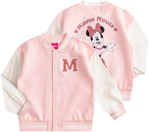 Disney Lilo & Stitch Minnie Mouse Girls Letterman Varsity Bo...