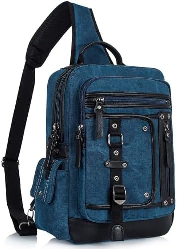 Schkleier Messenger Bag for Men Canvas Sling Bag Crossbody B...
