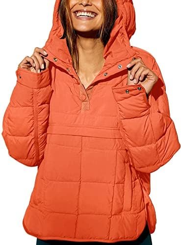 chouyatou Women's Quilted Pullover Puffer Jacket Packable Ho...