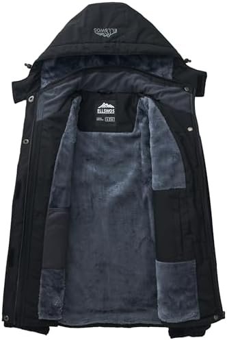 ELLSWOS Womens Winter Coats Waterproof Ski Jacket Warm Snow ...