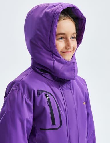 GEMYSE Girl's Waterproof Ski Snow Jacket Fleece Windproof Wi...