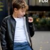 Boys Leather Jackets, Faux Fur Motorcycle PU Toddlers 4-14