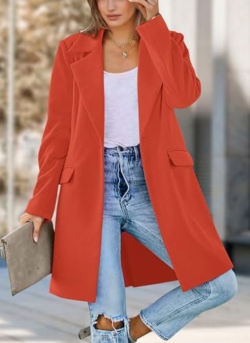 PRETTYGARDEN Women's 2025 Spring Fall Long Blazer Jackets Lo...