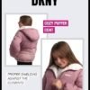 DKNY Girls' Reversible Puffer Jacket - Quilted Bubble to She...