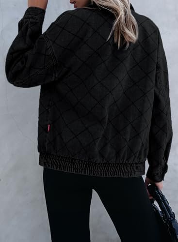 Sidefeel Women's Jean Jacket Long Sleeve Zimbaplatinum Overs...