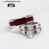 LOVERSRING Couple Ring Bridal Set His Hers White Gold Plated...