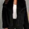 Gnveub Women's Faux Fur Jacket Oversized Lapel Fur Coat Wint...