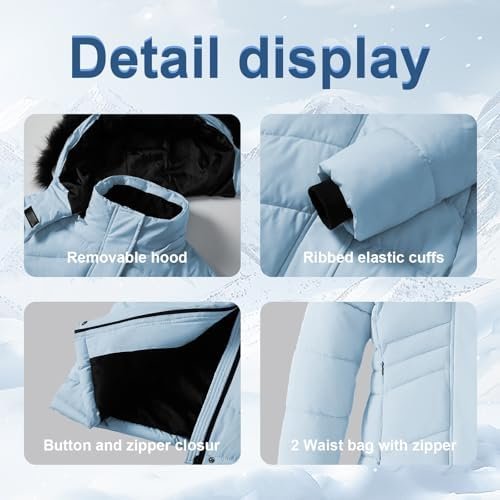 Girl's Winter Coats Kids Waterproof Long Puffer Jacket Thick...