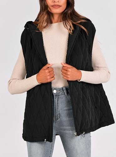 PRETTYGARDEN Women's 2025 Fall Spring Vest Casual Sleeveless...