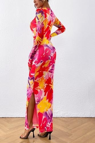 PRETTYGARDEN Women's Bodycon Maxi Dress Fall Spring Fashion ...